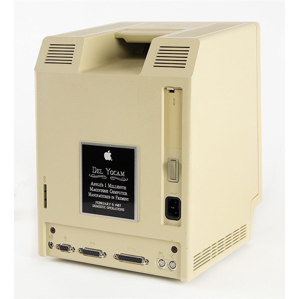 Macintosh Plus Rear Del Yocam's One Millionth Macintosh Plus