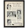 Image 1 : Make-Up Advertisement 1937 Featuring Myrna Loy and Clark Gable {Max Factor Collection}