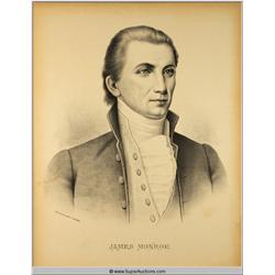 James Monroe 1758 - 1831 Historical Print