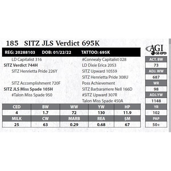 SITZ JLS Verdict 695K