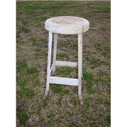White Metal Stool