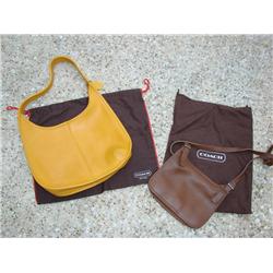2 Coach Purses w/Cloth Bags
