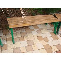 Heavy Cast Aluminum Bench(One Slat Missing)