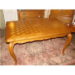 Draw Leaf Parquet Top Table