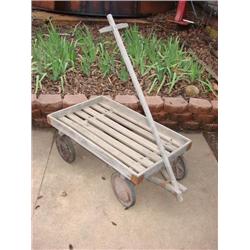 Primitive Old Wooden Pull Cart