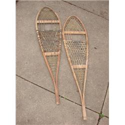 Pr. Of Old Wooden Snow Shoes