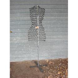 Old Metal Dress Form on Stand