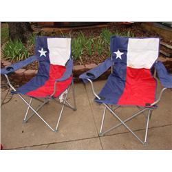 2 Texas Folding Chairs w/Carry Cases