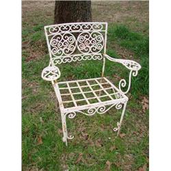 White Metal Garden Chair