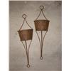 Image 1 : 2 Metal Sconce Planters