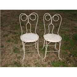 2 Old Metal Chairs-out of Patterson, LA.