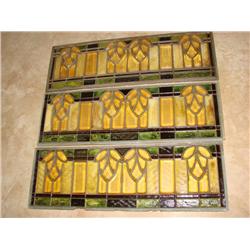 3 Sections of Stained Glass