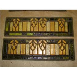 2 Sections of Stained Glass