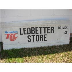 Old Metal Sign from Ledbetter Store