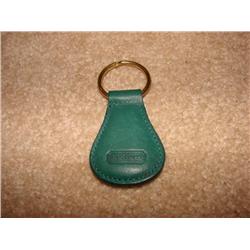 Green Leather Coach Keychain