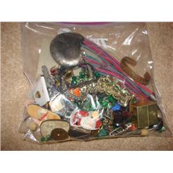 Bag of Assorted Jewelry & Stuff