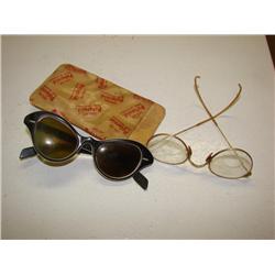 Pr. Of Old Eye Glasses & Early Sun Shades