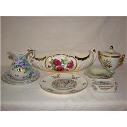 6 Items of Glassware: Royal Doulton, Lefton.