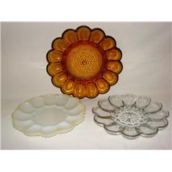 3 Develed Egg Plates