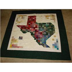 Handquilted Texas Quilt-Caldwell Quilt Guild