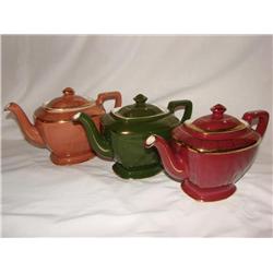 3 Hall Teapots