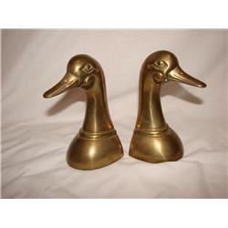 Brass Duck Bookends