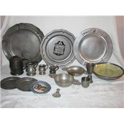 16 Items of Pewter