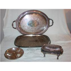 4 Silverplate Serving Items
