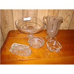 5 Items of Old Glassware