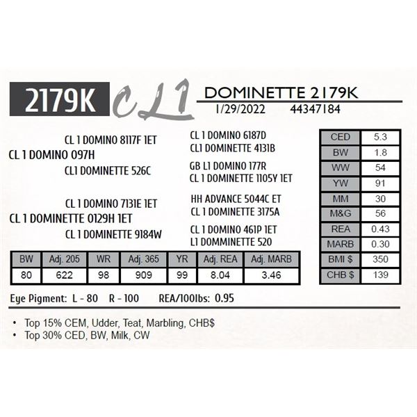 CL 1 DOMINETTE 2179K