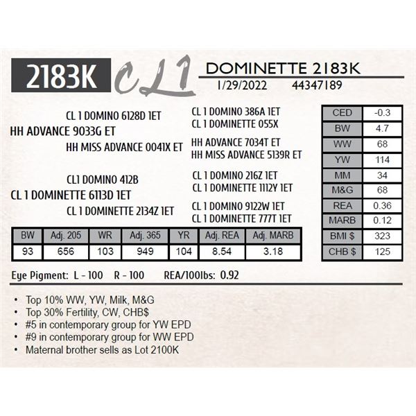 CL 1 DOMINETTE 2183K