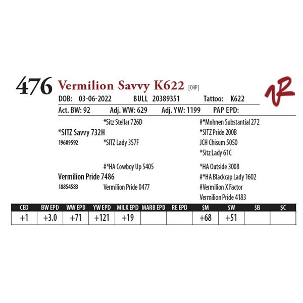 VERMILION SAVVY K622