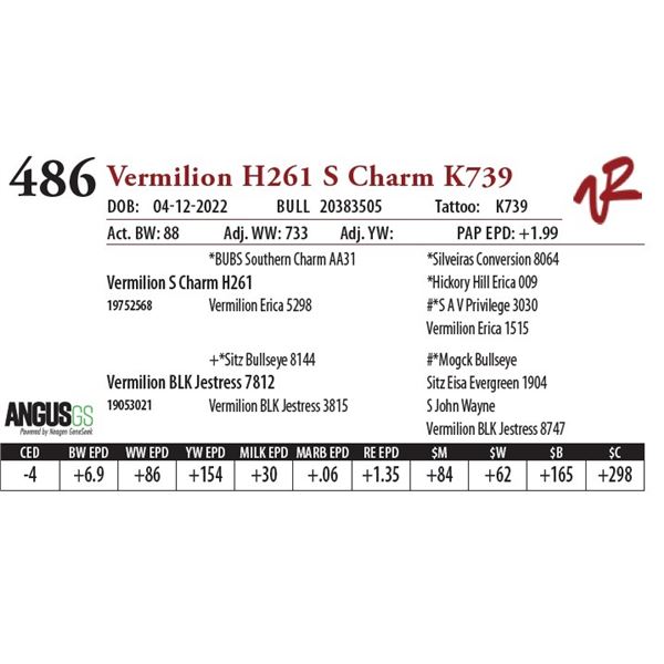 VERMILION H261 S CHARM K739