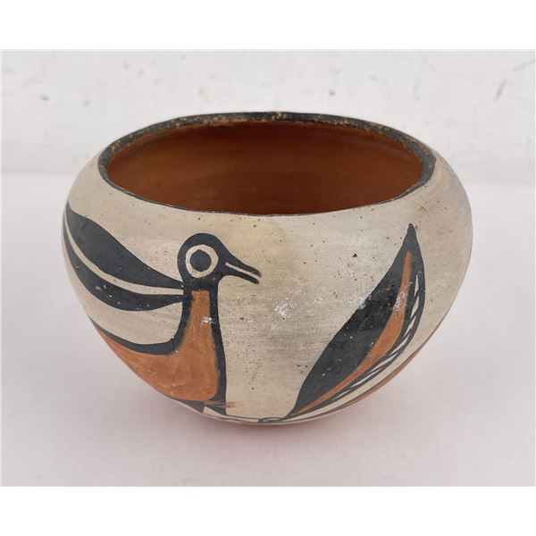 Santo Domingo Indian Pottery Bird Pot Bowl