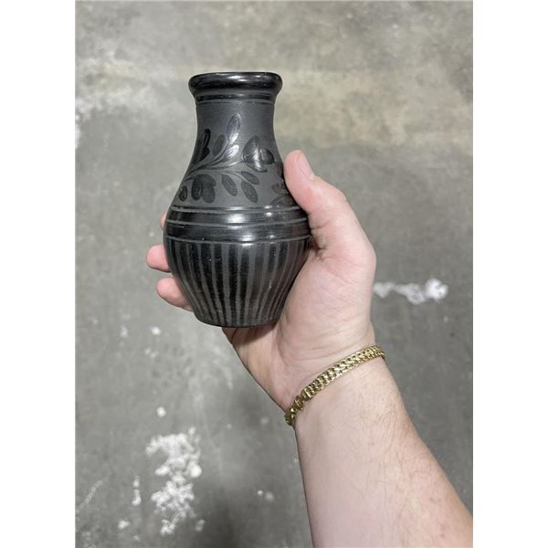 Hungarian Black Pottery Vase