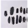 Image 2 : Collection of Obsidian Indian Arrowheads