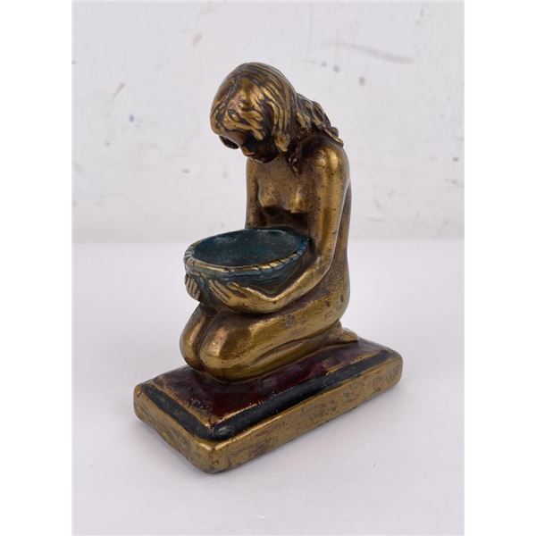 Antique Armor Bronze Art Nouveau Statue