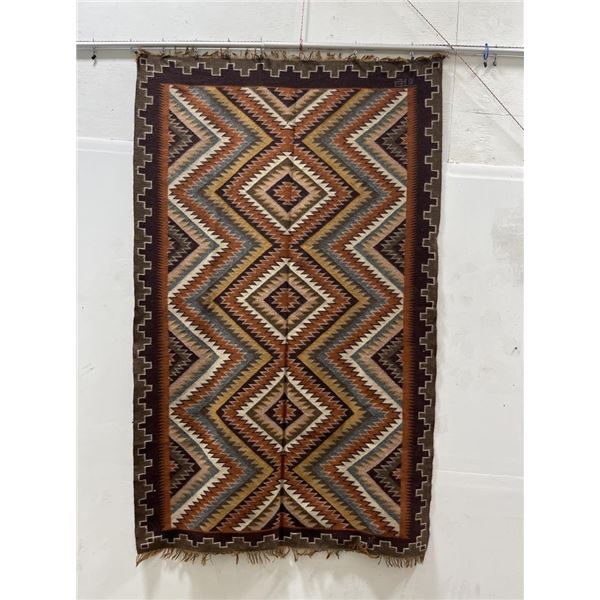 Large Navajo Burntwater Pattern Rug Blanket