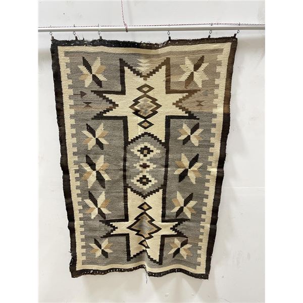 Antique Navajo Two Grey Hills Indian Rug