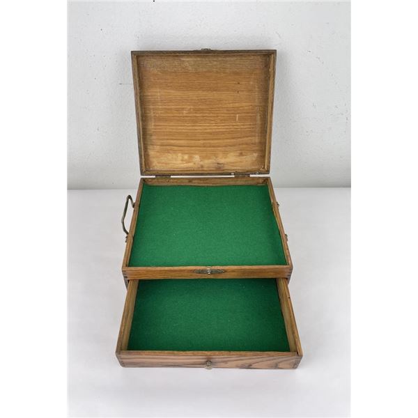 Antique Oak Tool Cabinet Box