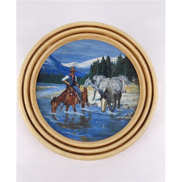 Charles George Copeland Cowboy Oil Painting