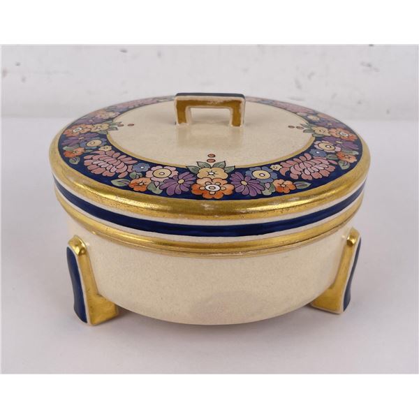 Art Deco Porcelain Jewelry Trinket Box