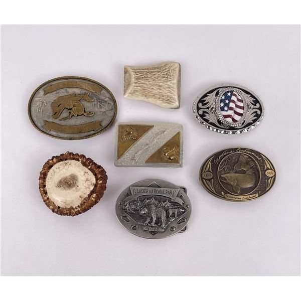 Collection of Vintage Cowboy Belts Buckles