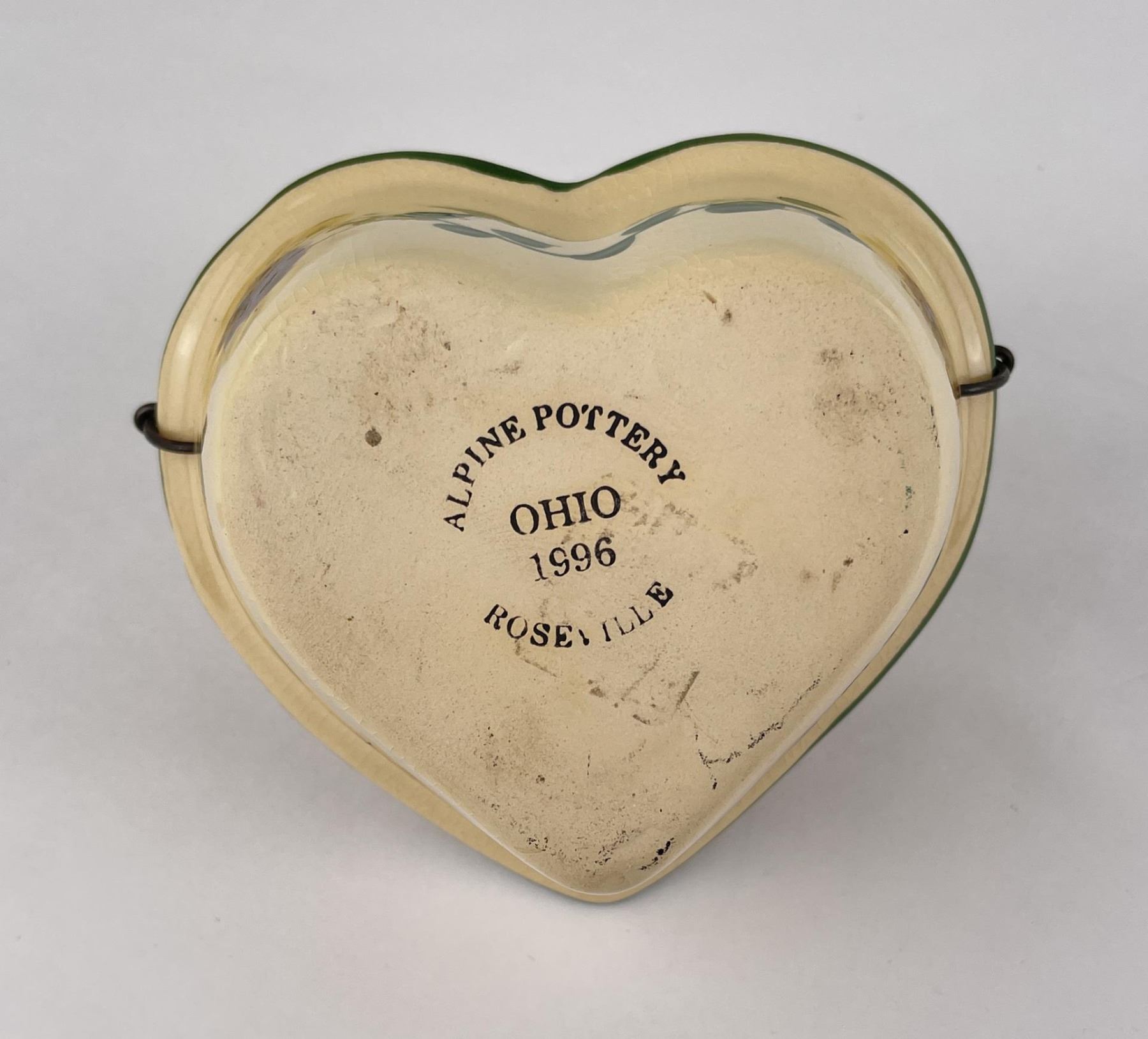 Alpine Pottery Roseville Ohio Heart Bowl