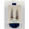 Image 1 : Zuni Inlaid Sterling Silver Earrings