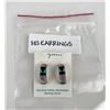 Image 2 : Zuni Inlaid Sterling Silver Hoop Earrings