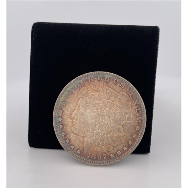 1887 Morgan Silver Dollar Rainbow Toned