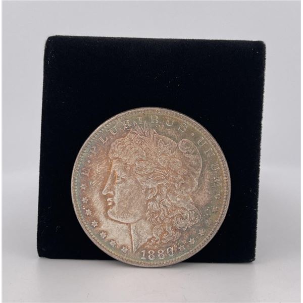 1886 Morgan Silver Dollar Rainbow Toned