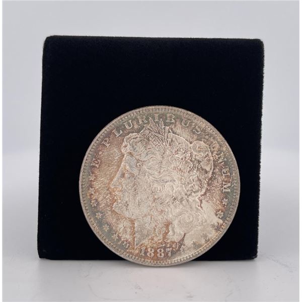 1887 Morgan Silver Dollar Rainbow Toned