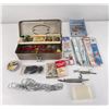 Image 1 : Antique Fishing Tackle Box w/ Lures